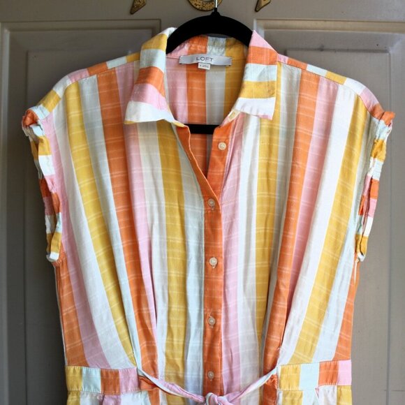 Loft Women's Size 8 Stripped Maxi Dress - Picture 2 of 9